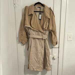 Two Tone Tan Trench Coat